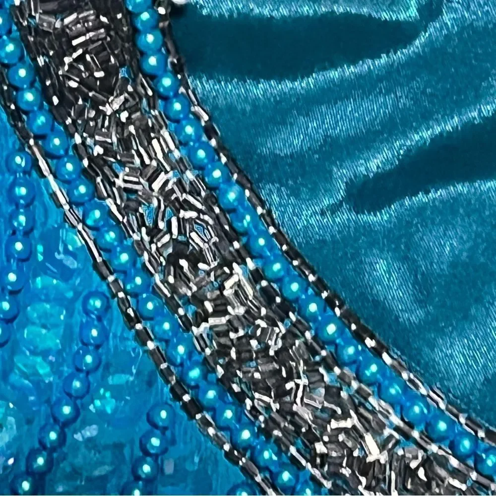 Vintage Talbots Joan Leslie sequins Silk Blouse size medium - Picture 5 of 12